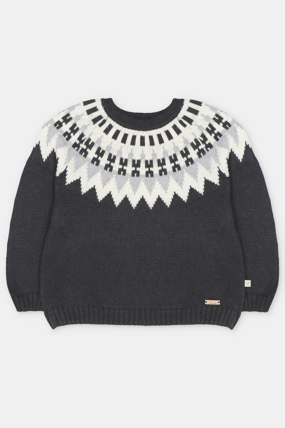 Martín Aranda "Nico" Black Fair Isle Knit Jumper - Millie and John