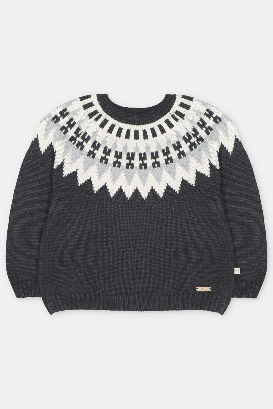 Martín Aranda "Nico" Black Fair Isle Knit Jumper - Millie and John