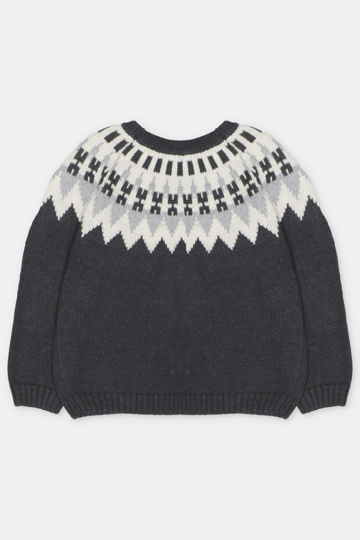 Martín Aranda "Nico" Black Fair Isle Knit Jumper - Millie and John
