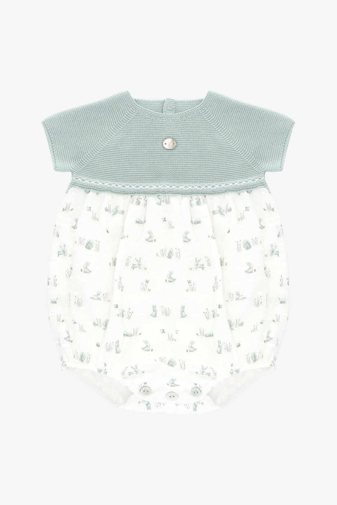 Martín Aranda "Noa" Sage Green Half - Knit Bunny Shortie - Millie and John