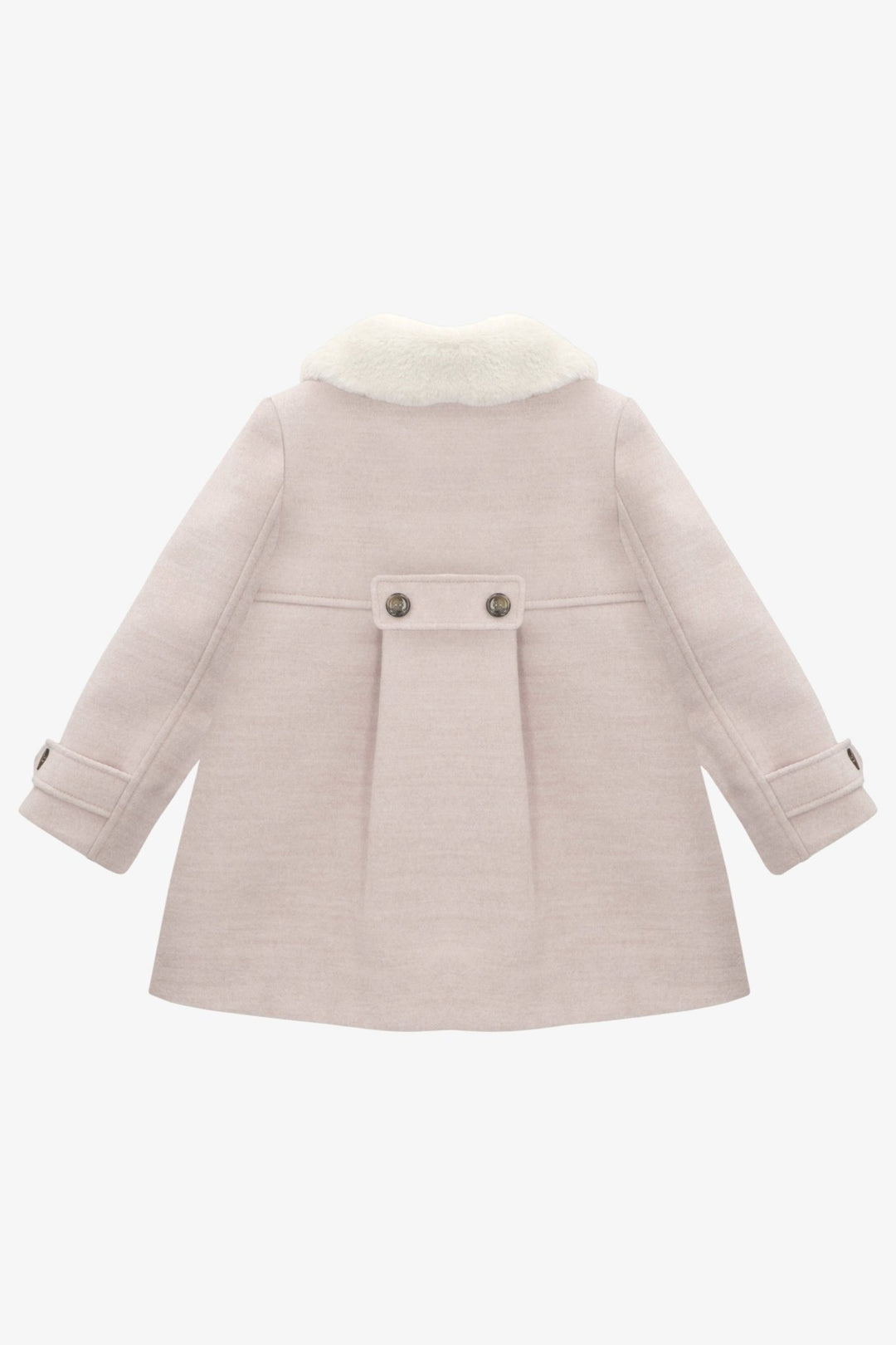 Martín Aranda Nude Faux Fur Collar Felt Coat - Millie and John