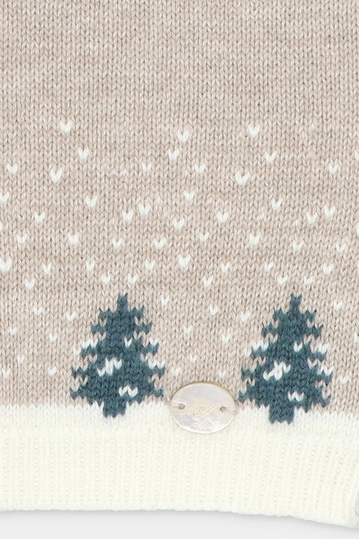 Martín Aranda "Otis" Toasted Brown &amp; Pine Green Woodland Knitted 3-Piece Set - Millie and John