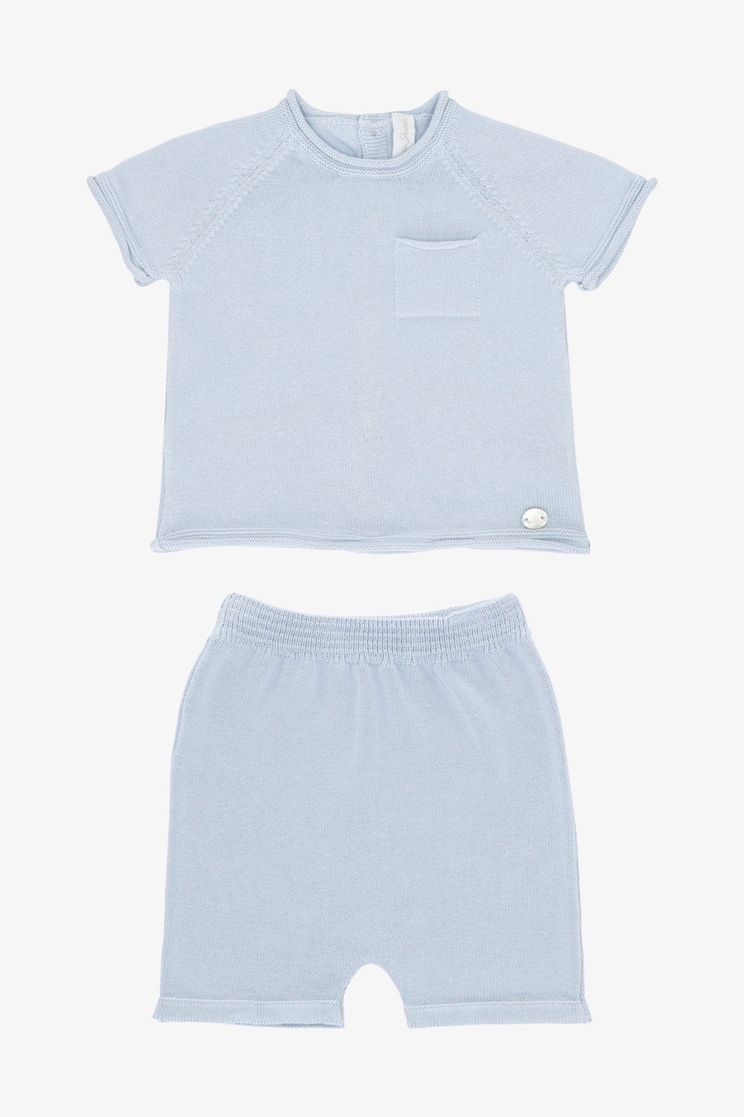Martín Aranda "Rafferty" Pale Blue Knit Top & Shorts - Millie and John