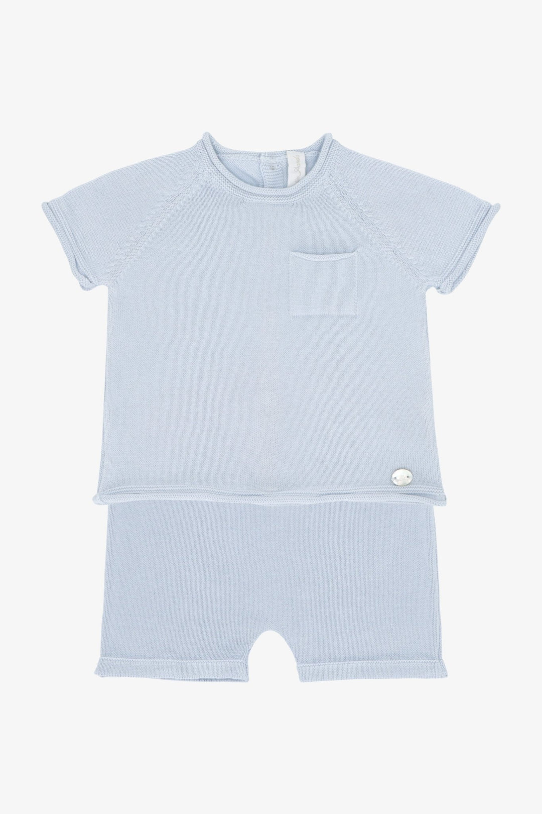 Martín Aranda "Rafferty" Pale Blue Knit Top &amp; Shorts - Millie and John