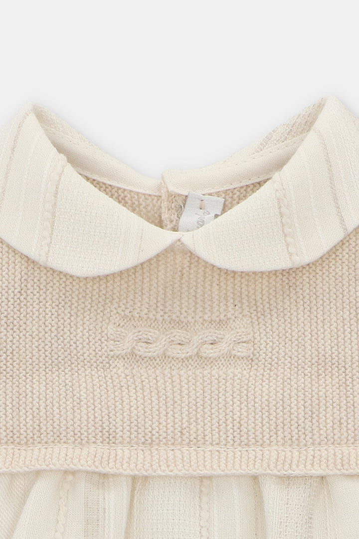 Martín Aranda "Reese" Beige Half Knit Romper - Millie and John