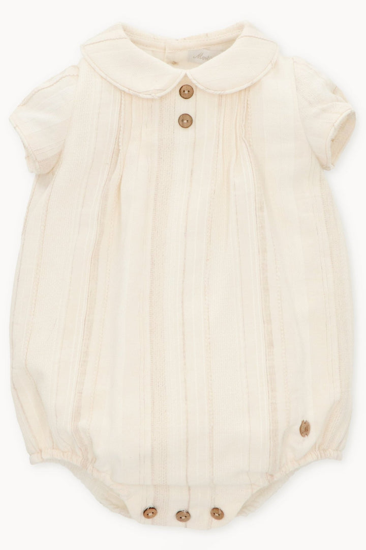 Martín Aranda "Robin" Cream Cotton Romper - Millie and John