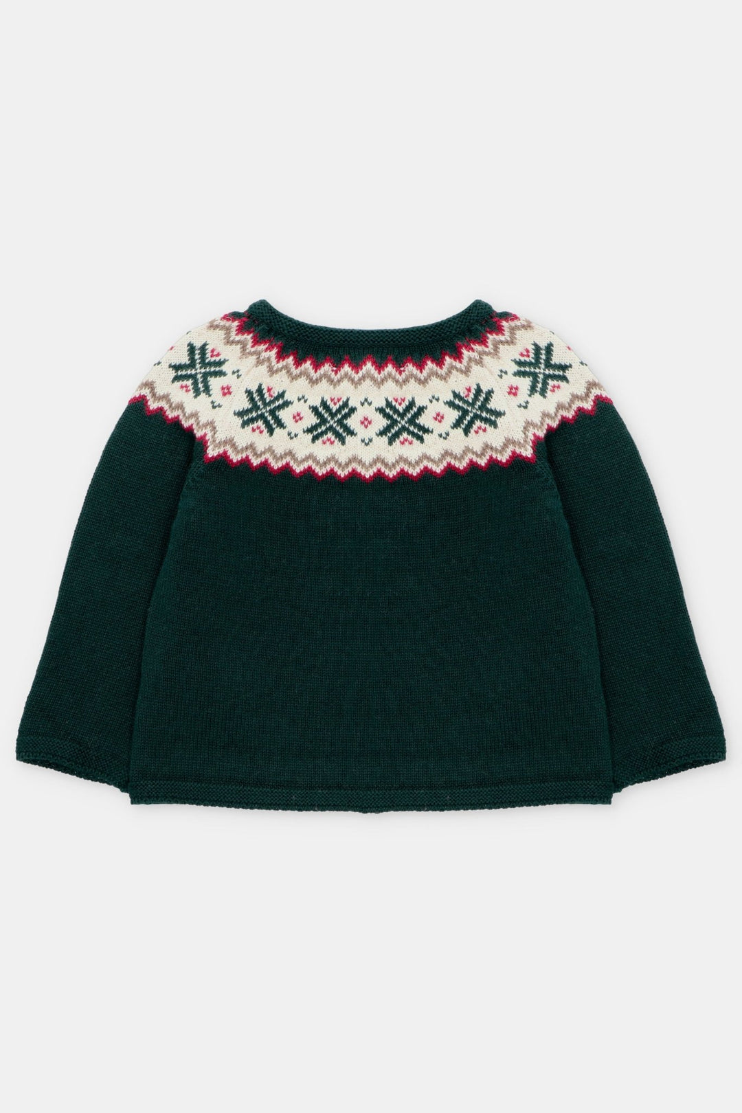 Martín Aranda "Rowan" Bottle Green Fair Isle Knitted Cardigan - Millie and John