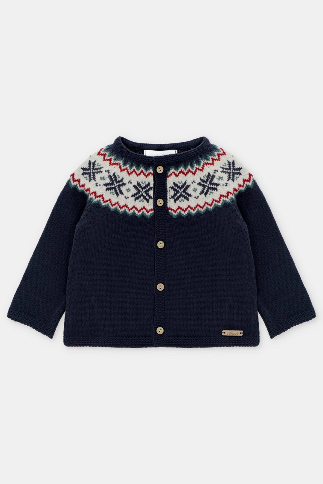Martín Aranda "Rowan" Navy Fair Isle Knitted Cardigan - Millie and John