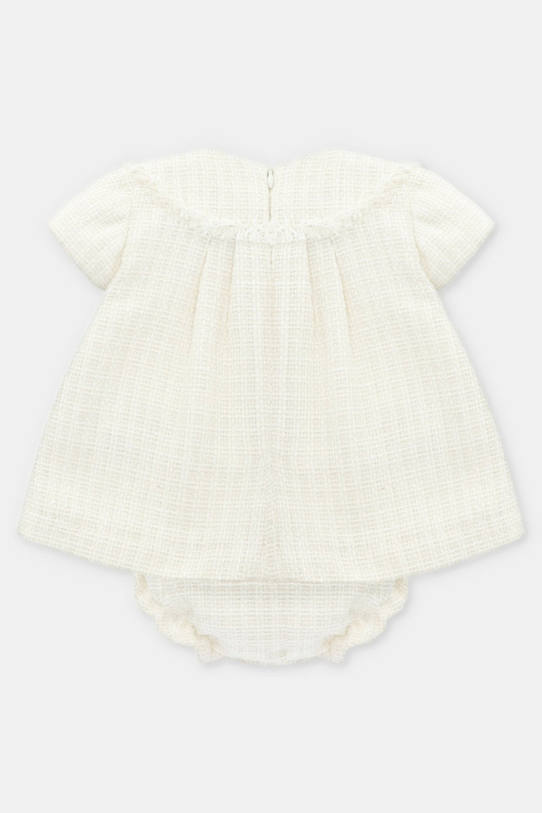 Martín Aranda "Sabina" Cream Shimmer Tweed Dress & Bloomers - Millie and John