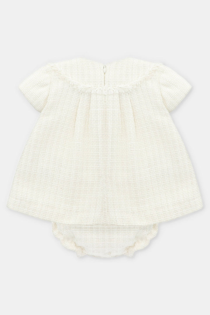 Martín Aranda "Sabina" Cream Shimmer Tweed Dress & Bloomers - Millie and John