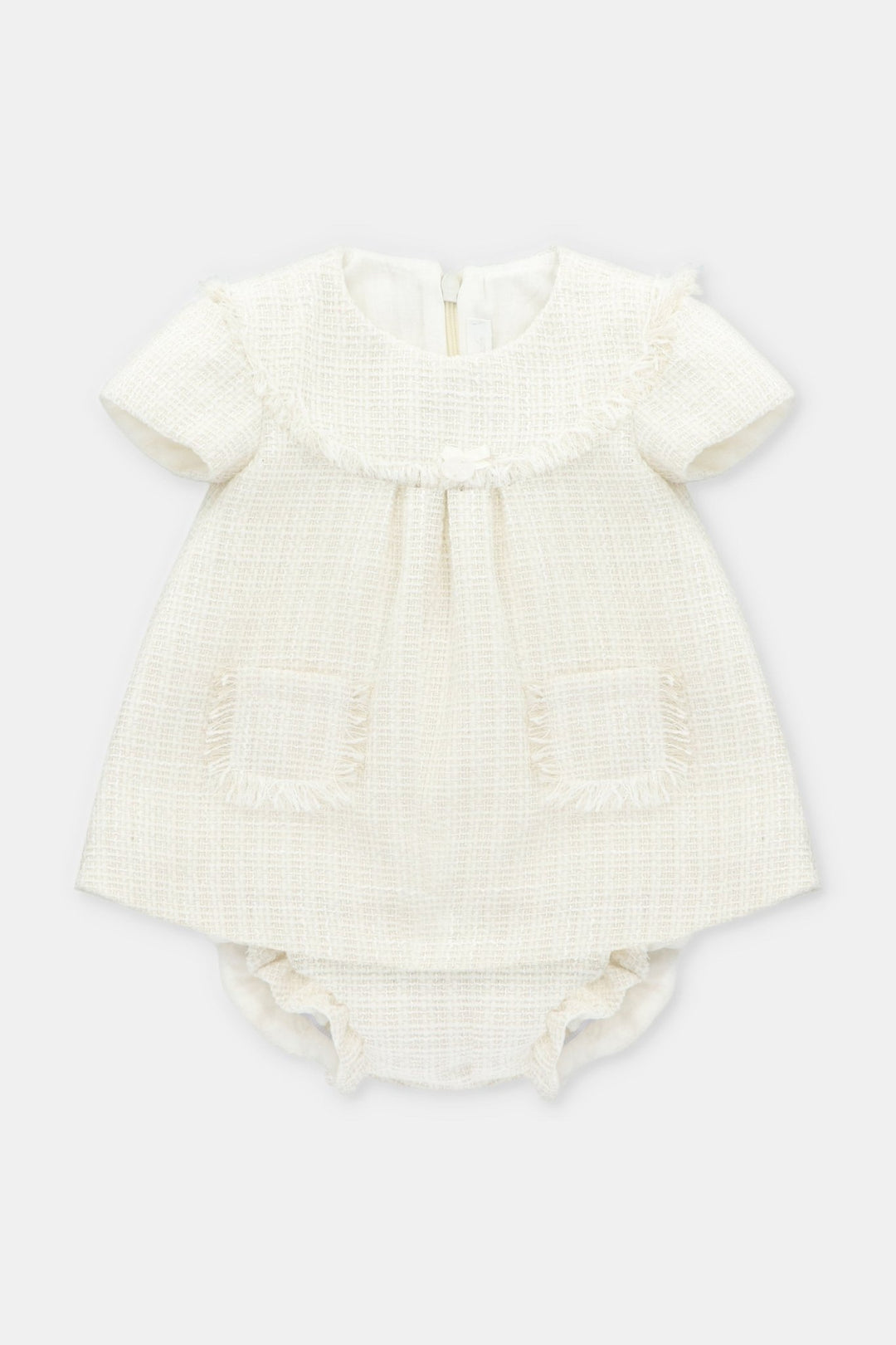 Martín Aranda "Sabina" Cream Shimmer Tweed Dress & Bloomers - Millie and John