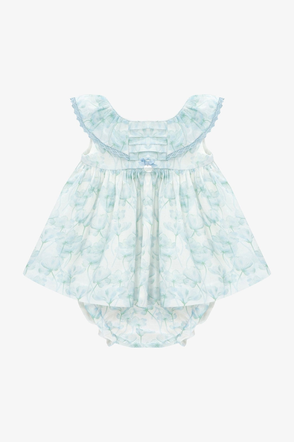 Martín Aranda "Seraphina" Blue Watercolour Floral Dress & Bloomers - Millie and John