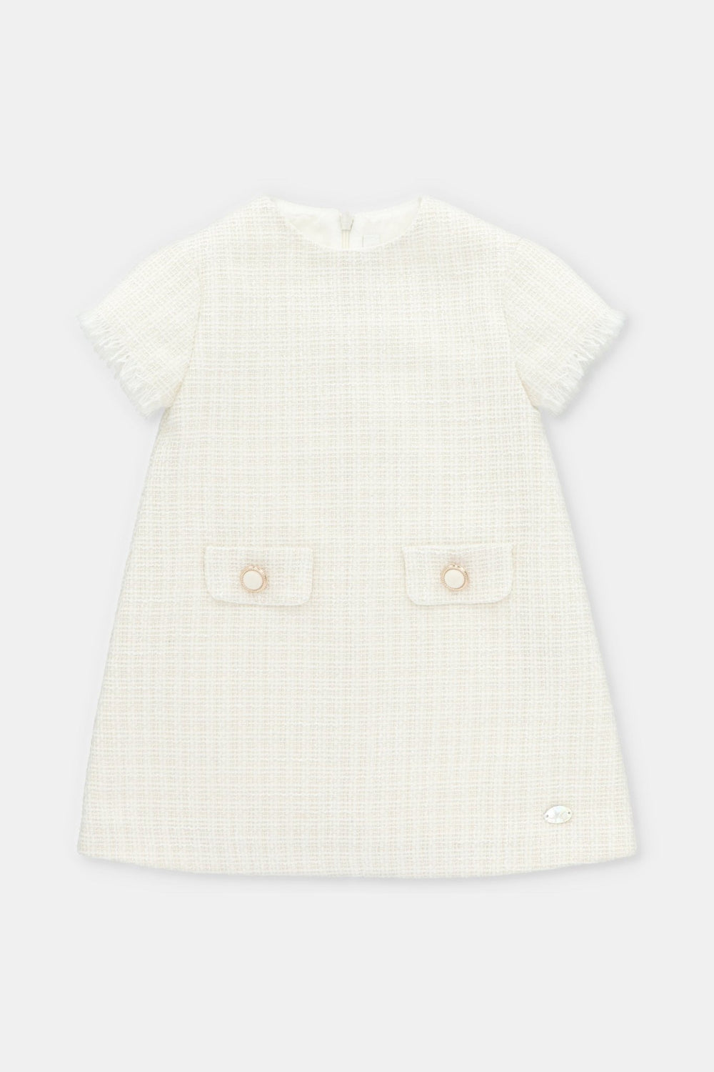 Martín Aranda "Serena" Cream Shimmer Tweed Dress - Millie and John