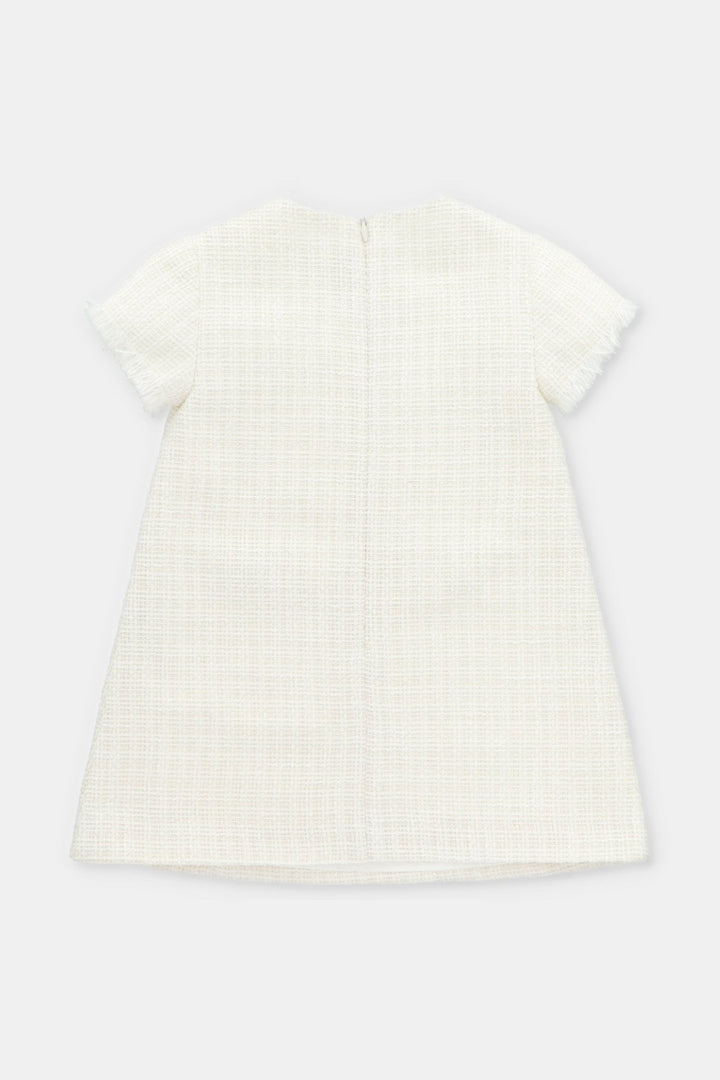 Martín Aranda "Serena" Cream Shimmer Tweed Dress - Millie and John