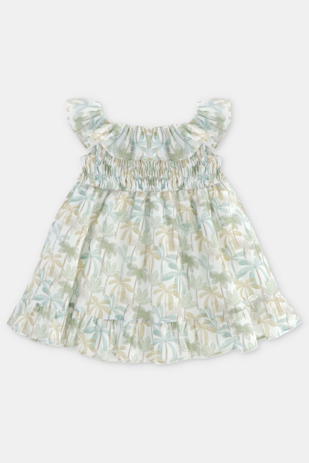 Martín Aranda "Sylvie" Sage Green Palm Tree Dress - Millie and John