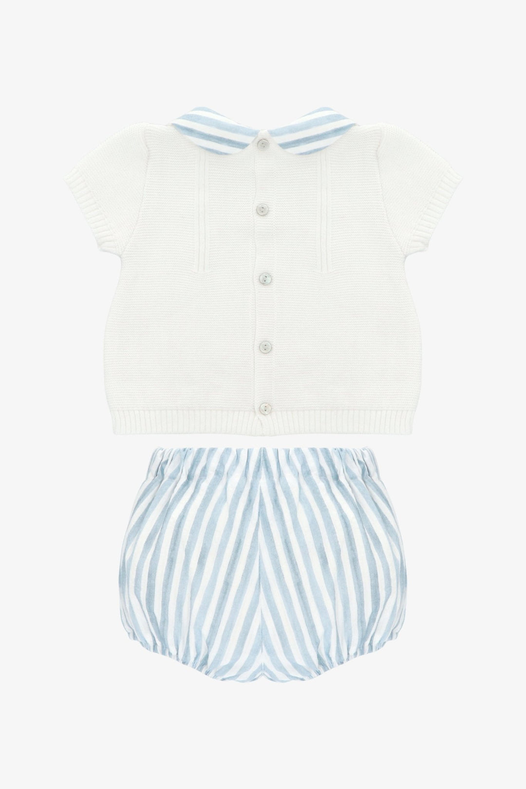 Martín Aranda "Tobias" Blue Striped Knit Top &amp; Jam Pants - Millie and John