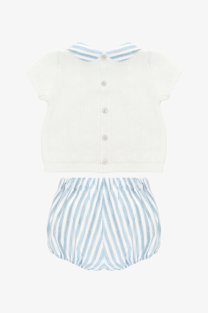 Martín Aranda "Tobias" Blue Striped Knit Top &amp; Jam Pants - Millie and John