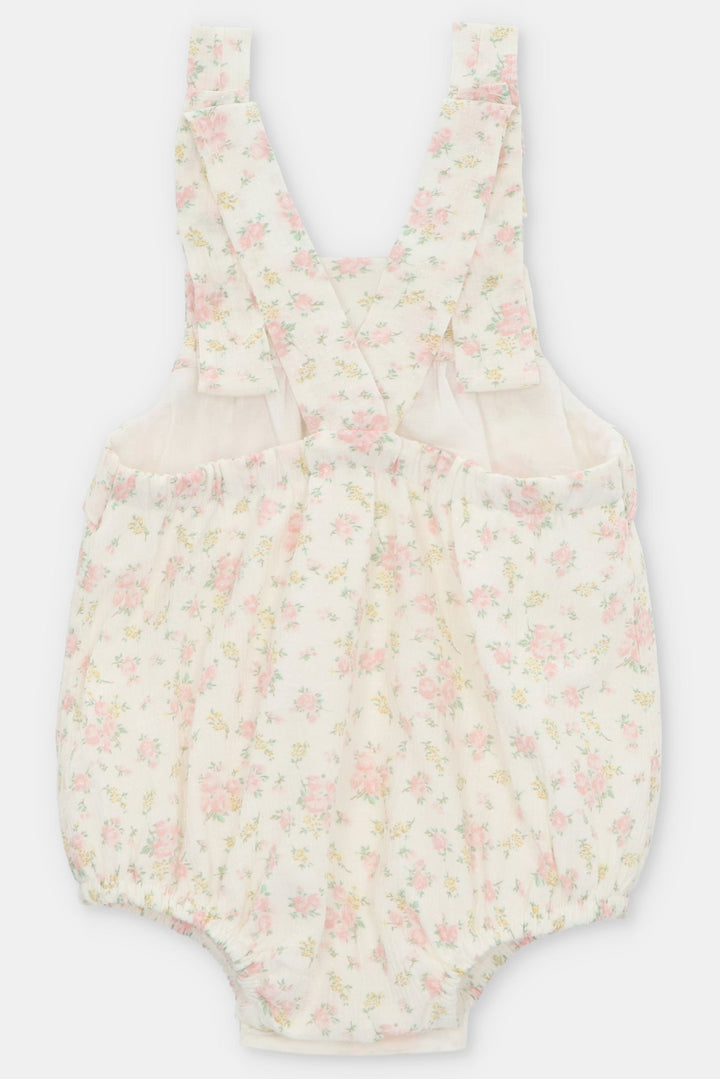 Martín Aranda "Verity" Floral Seersucker Dungaree Romper - Millie and John