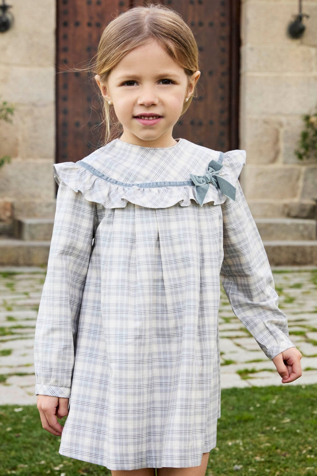 Martín Aranda "Violet" Stone Tartan Dress - Millie and John