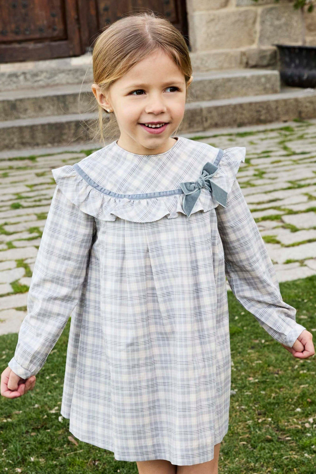 Martín Aranda "Violet" Stone Tartan Dress - Millie and John