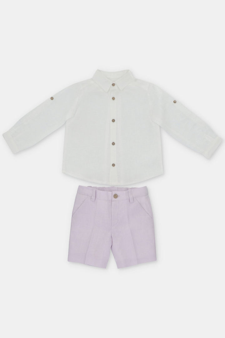 Martín Aranda "Wilbur" Lavender Shirt & Shorts - Millie and John