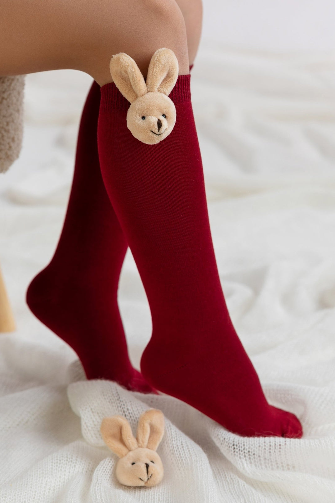 Meia Pata 3D Bunny Knee High Socks - Millie and John