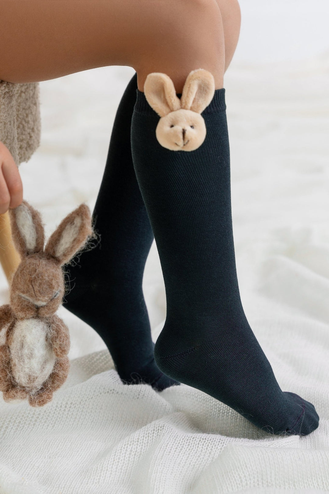 Meia Pata 3D Bunny Knee High Socks - Millie and John