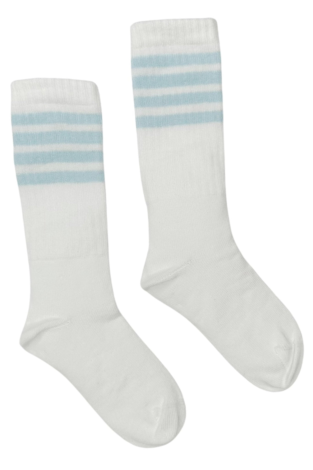 Meia Pata Baby Blue Stripe Knee High Sport Socks - Millie and John