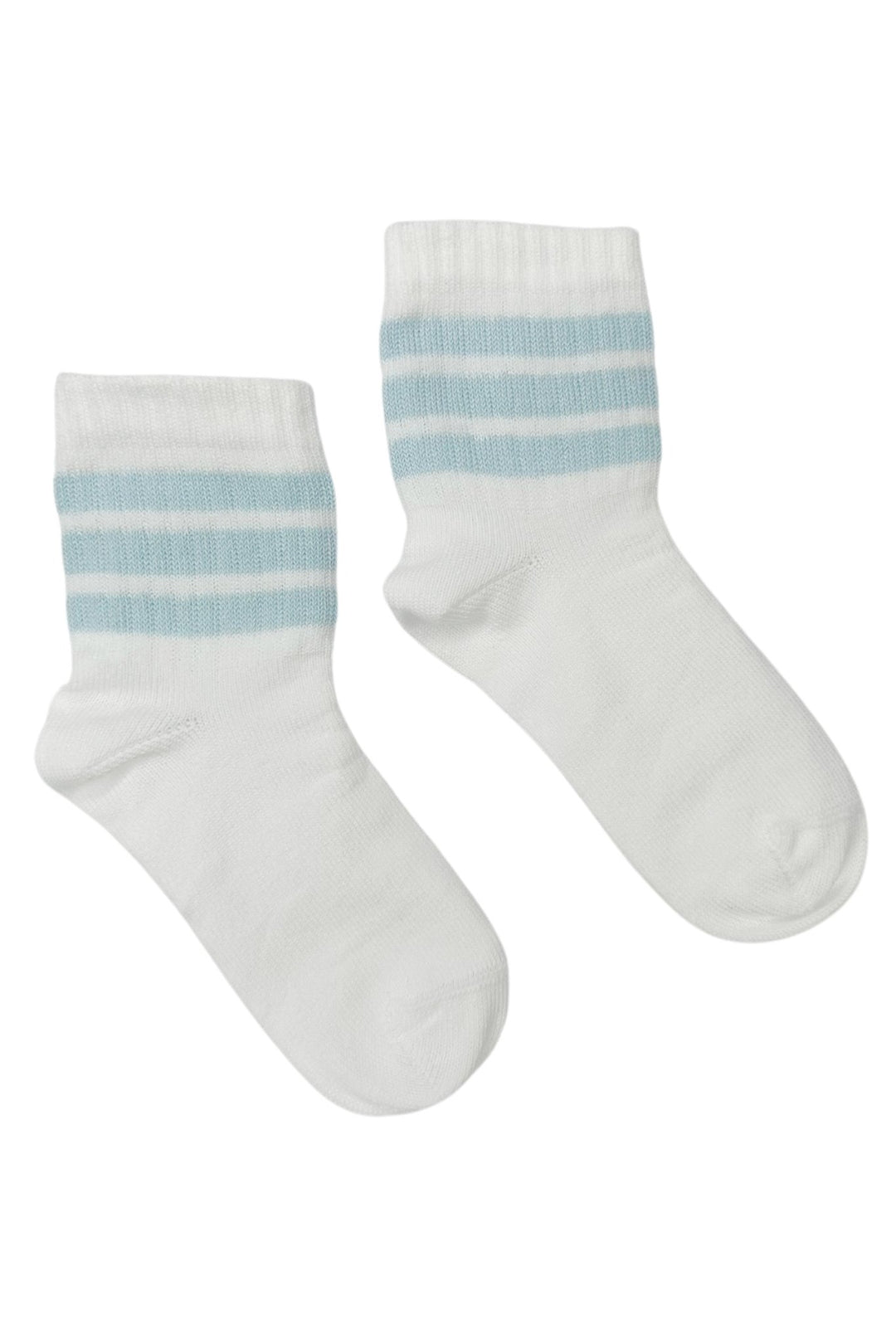 Meia Pata Baby Blue Stripe Short Sport Socks - Millie and John
