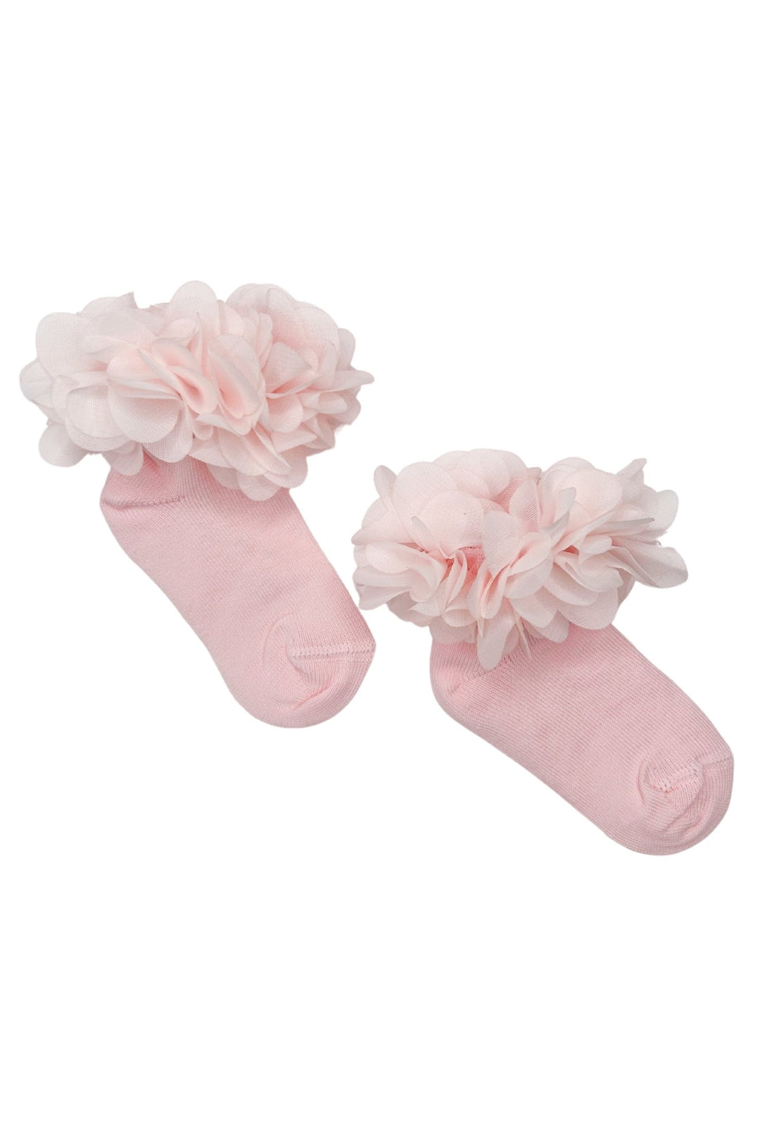 Meia Pata Baby Pink Floral Tutu Ankle Socks - Millie and John