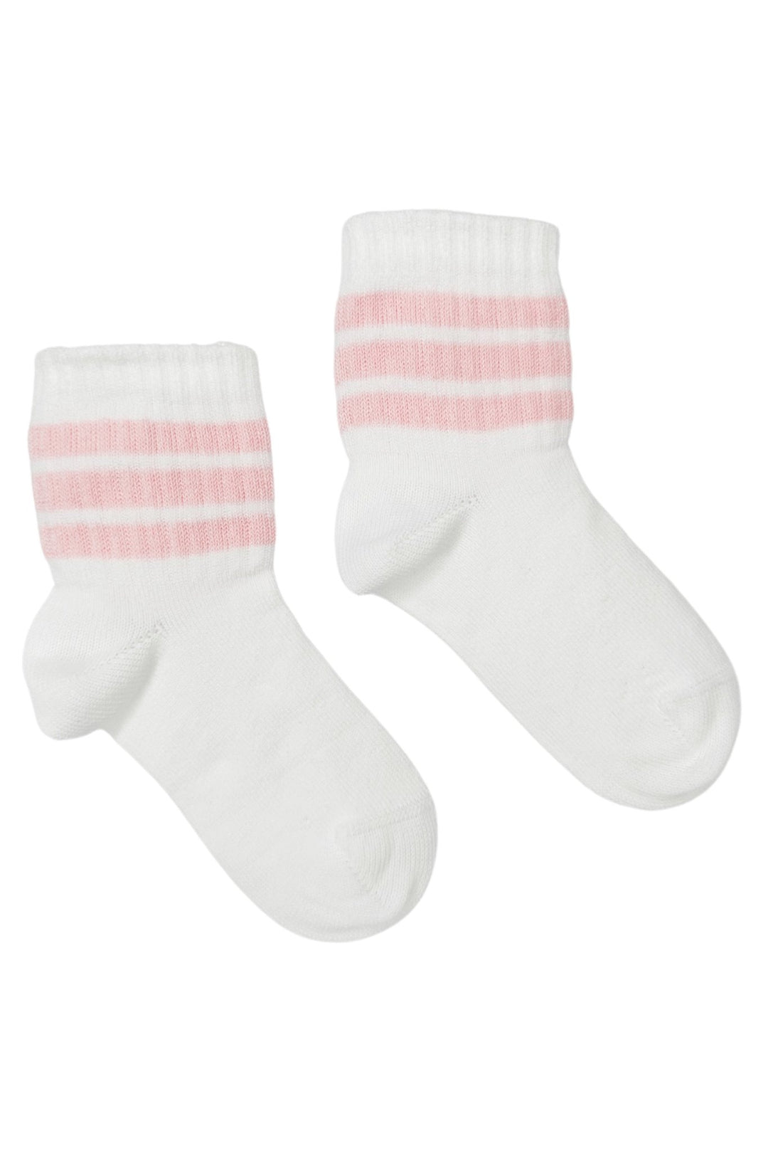 Meia Pata Baby Pink Stripe Short Sport Socks - Millie and John