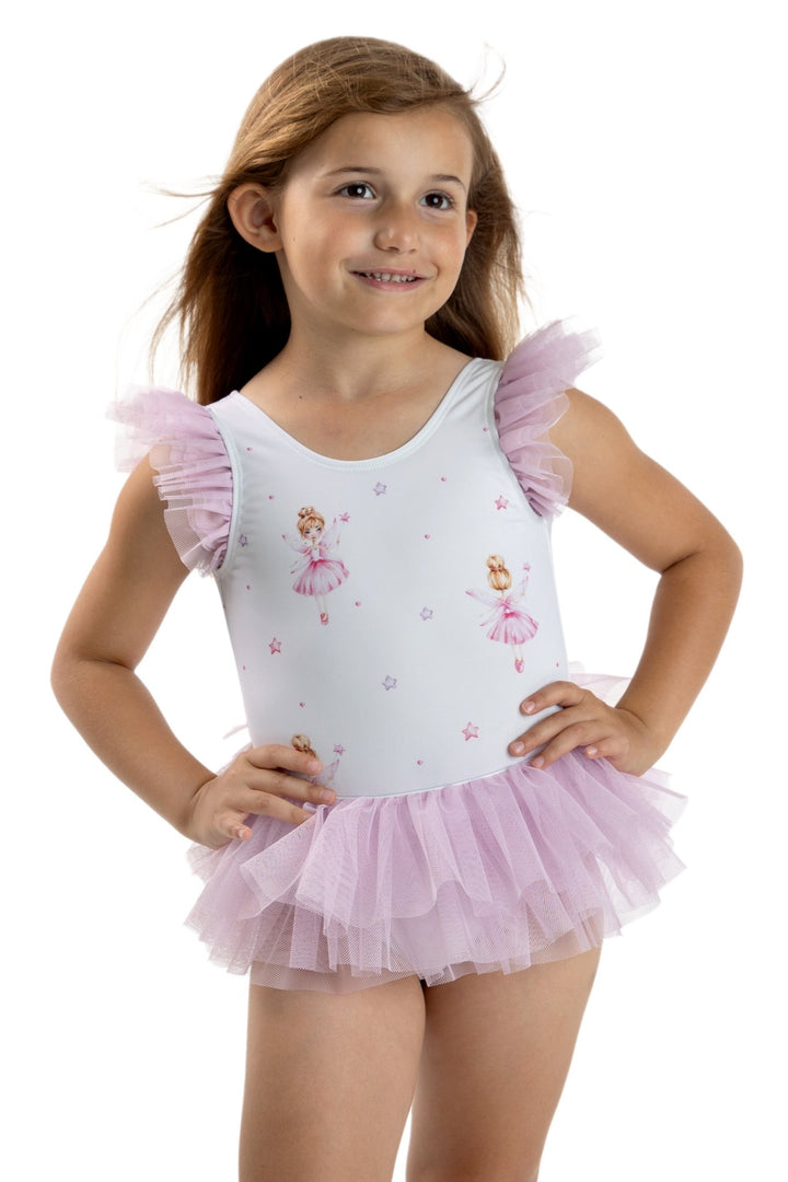 Meia Pata BALLERINAS "Blanca" Tutu Swimsuit - Millie and John