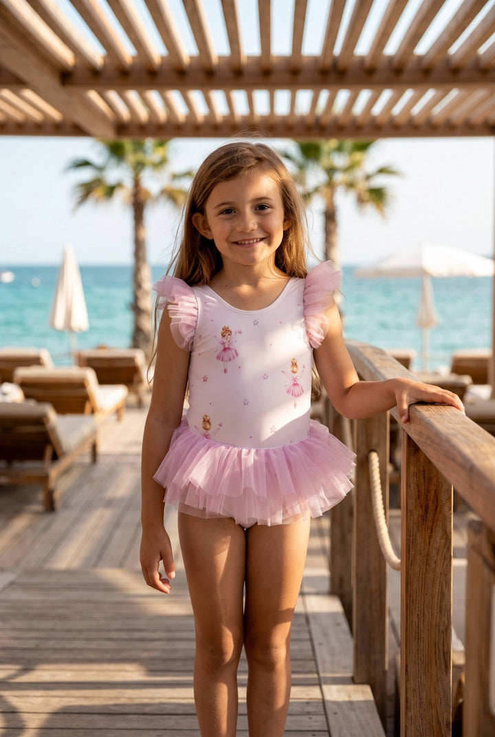 Meia Pata BALLERINAS "Blanca" Tutu Swimsuit - Millie and John