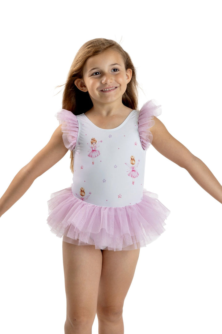 Meia Pata BALLERINAS "Blanca" Tutu Swimsuit - Millie and John