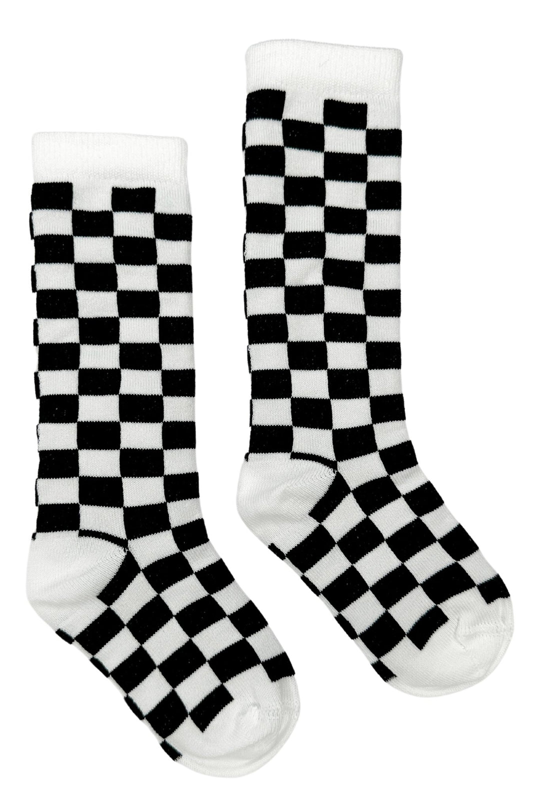 Meia Pata Black Checkerboard Knee High Socks - Millie and John