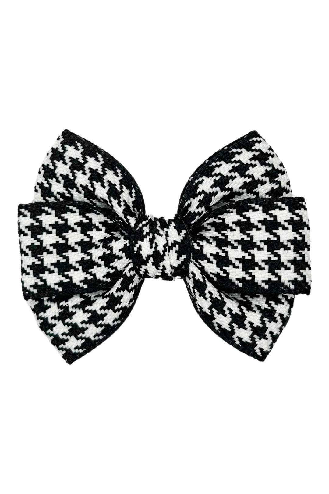 Meia Pata Black Houndstooth Hair Bow - Millie and John