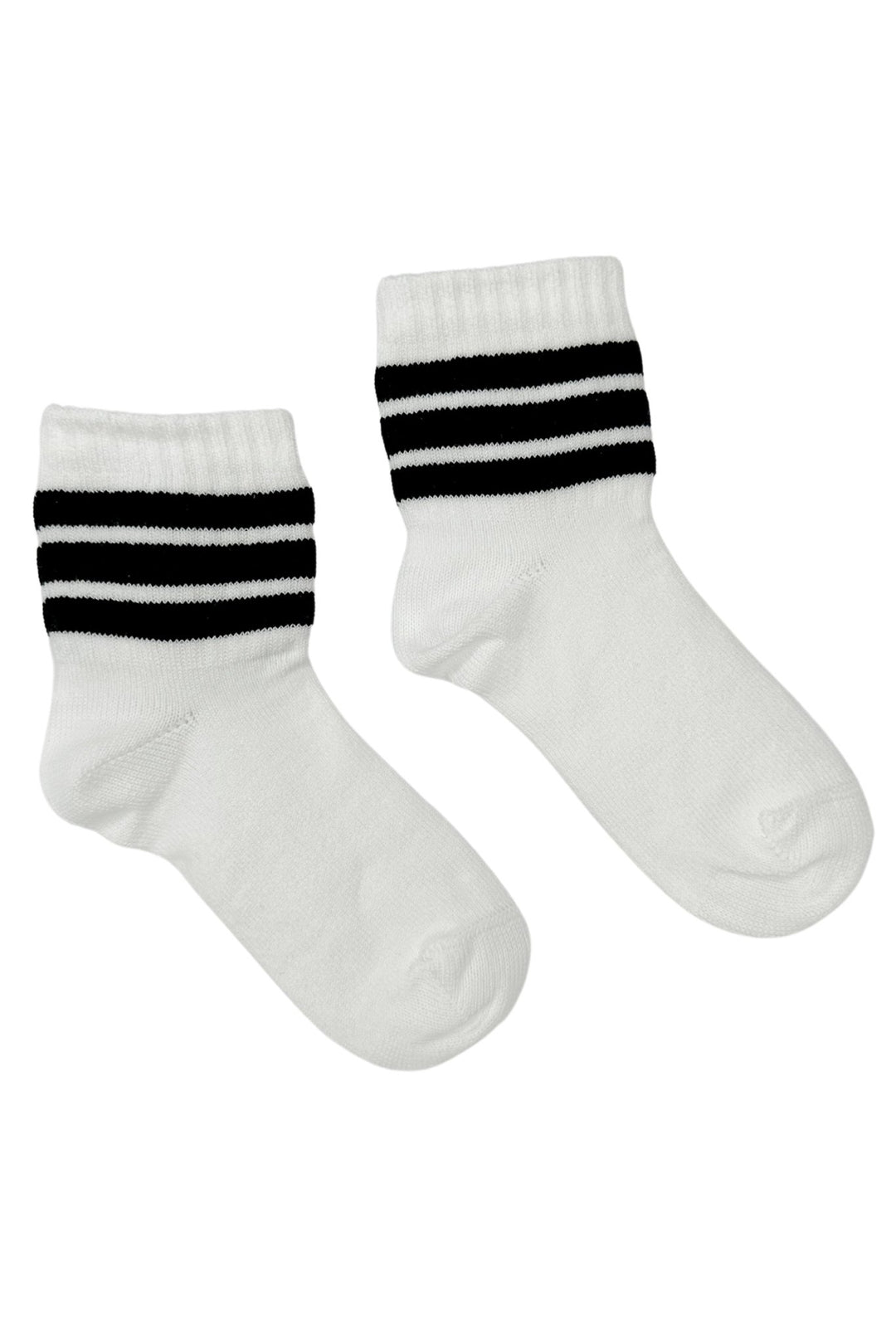 Meia Pata Black Stripe Short Sport Socks - Millie and John
