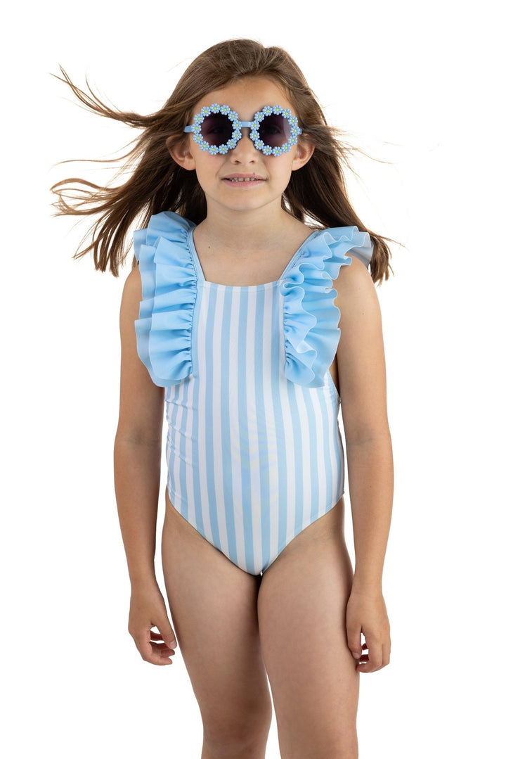Meia Pata BLUE STRIPES "Amalfi" Swimsuit - Millie and John