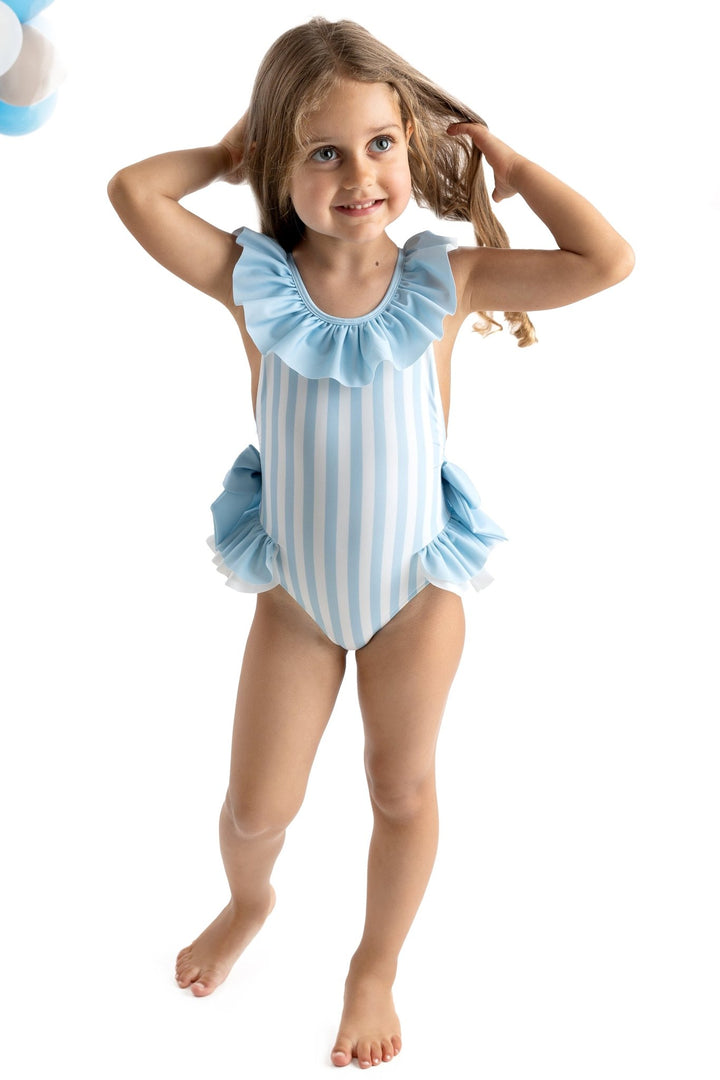 Meia Pata BLUE STRIPES "Salerno" Swimsuit - Millie and John