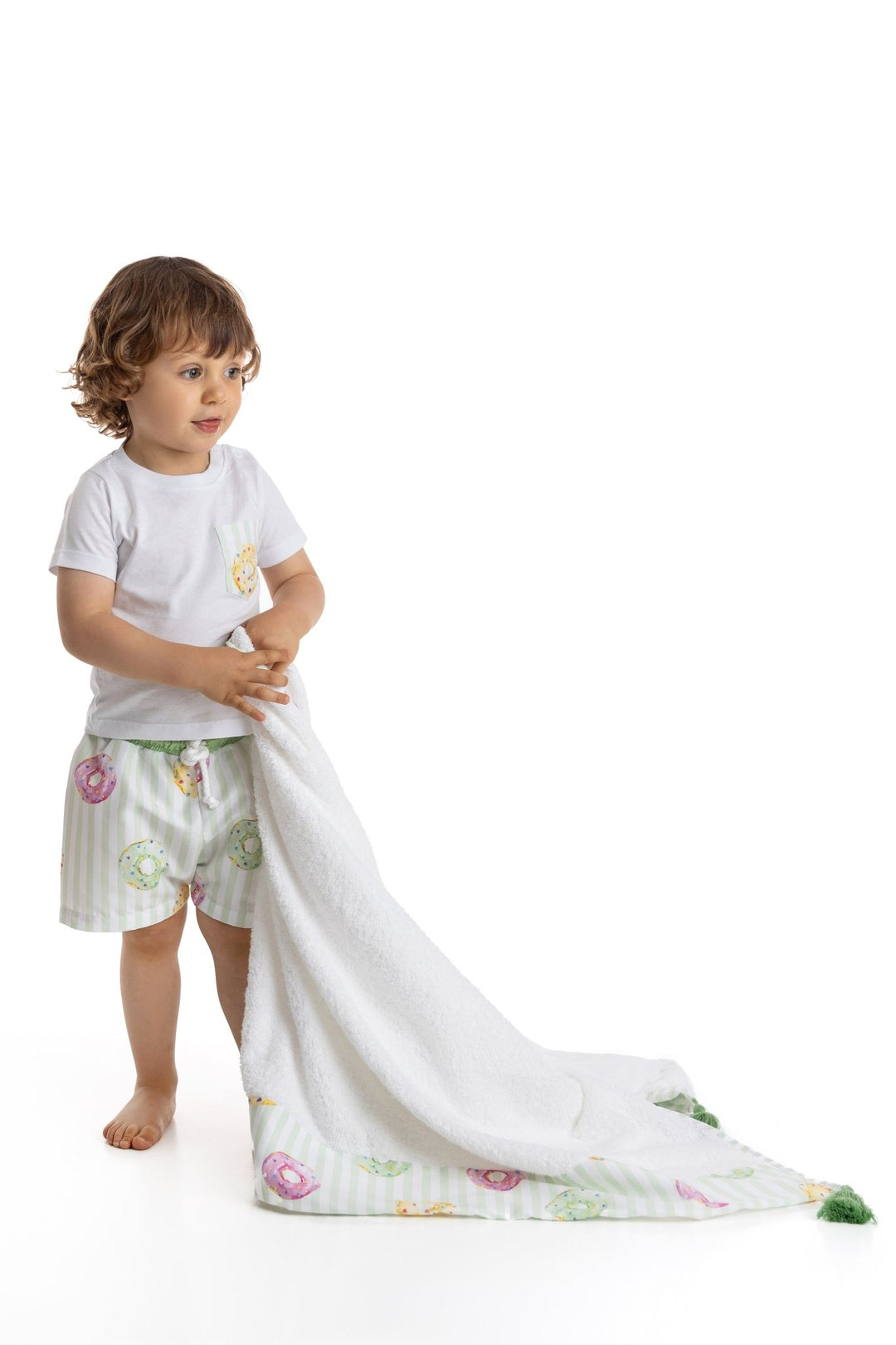 Meia Pata DONUTS Beach Towel (Green) - Millie and John