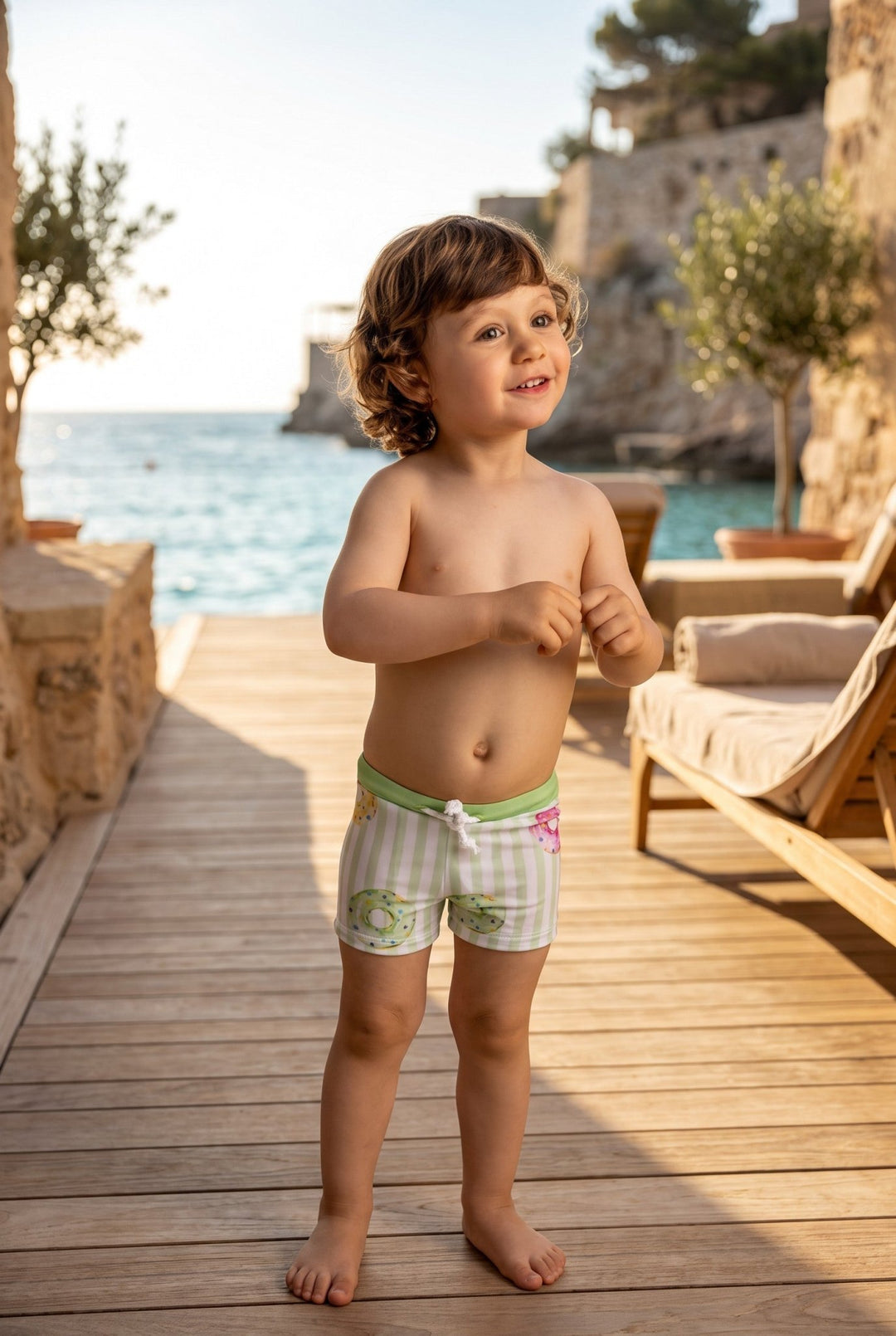 Meia Pata DONUTS Lycra Swim Shorts - Millie and John
