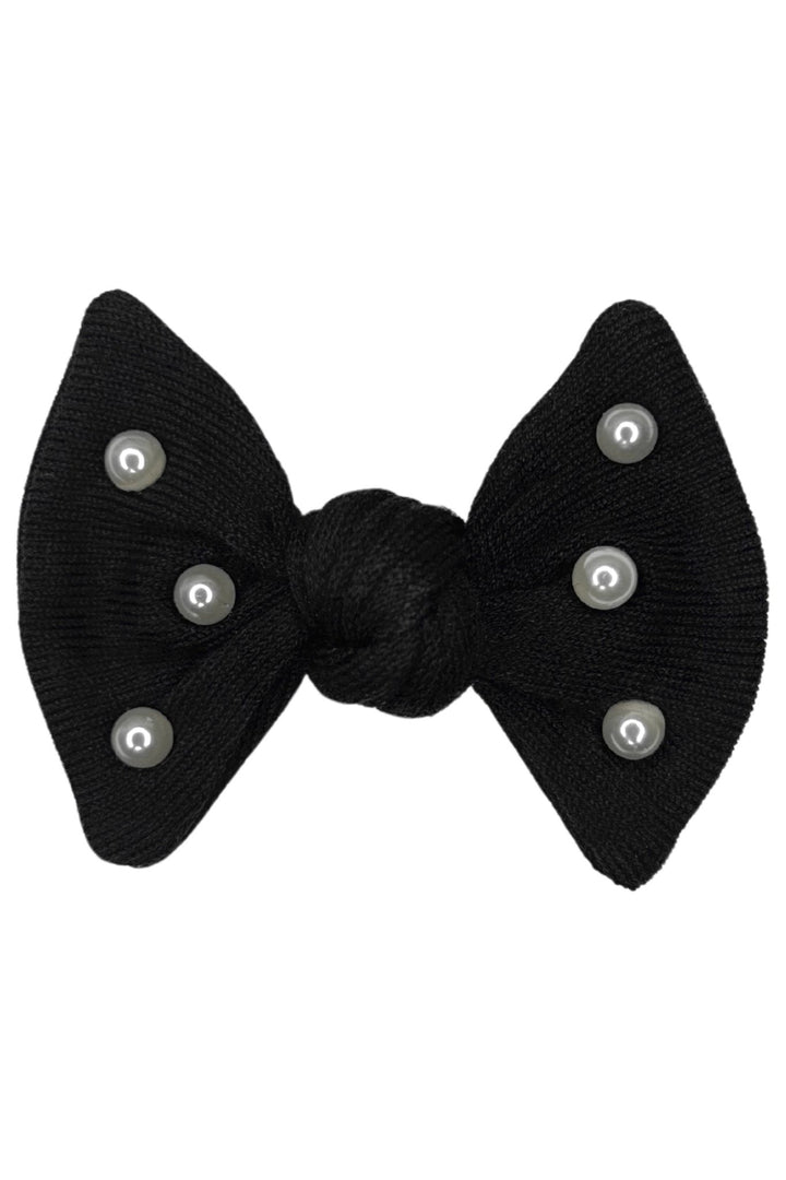 Meia Pata Knit Pearl Hair Bow - Millie and John