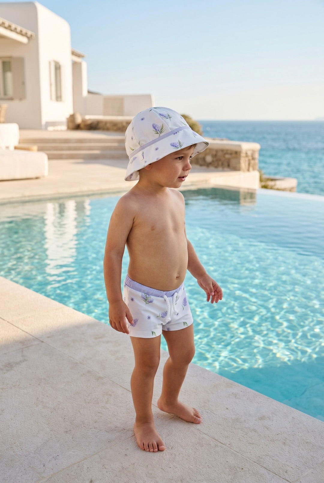 Meia Pata LAVENDER Lycra Swim Shorts - Millie and John