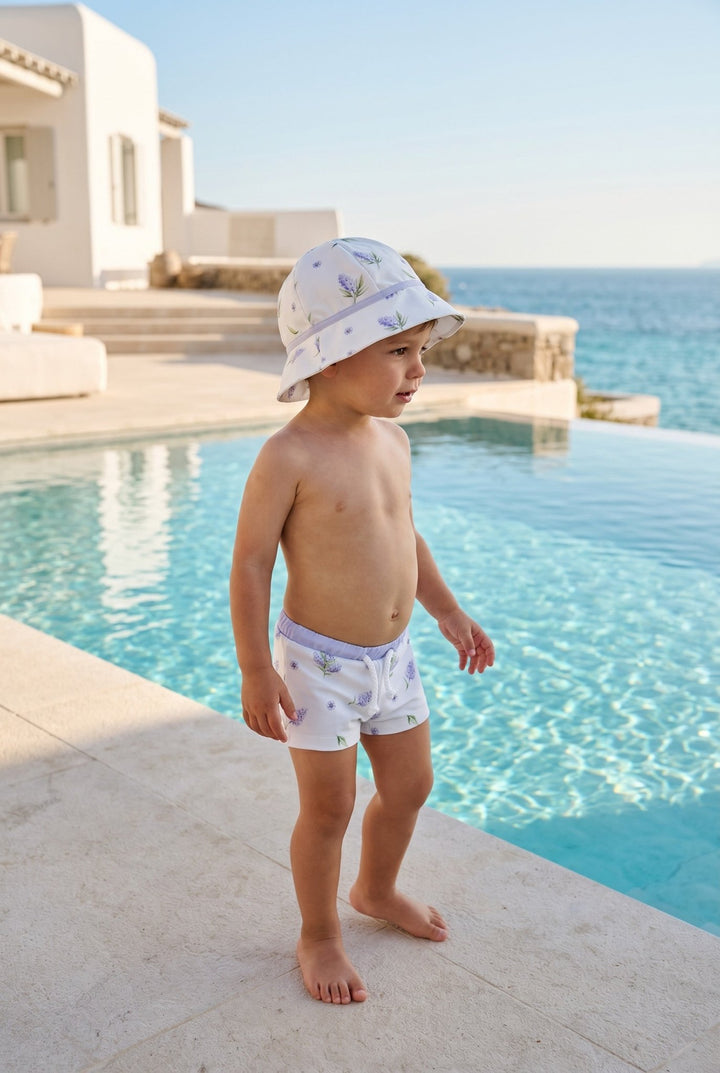 Meia Pata LAVENDER Lycra Swim Shorts - Millie and John