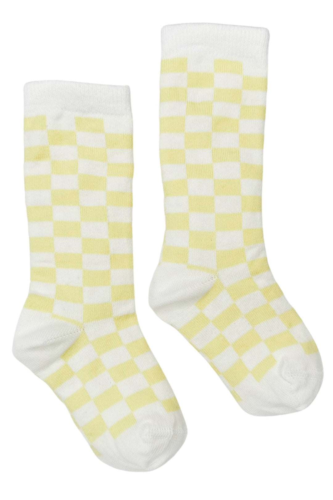 Meia Pata Lemon Checkerboard Knee High Socks - Millie and John