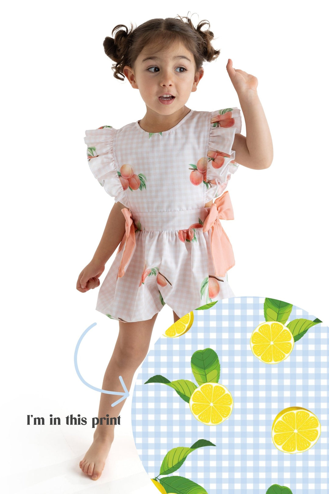 Meia Pata LEMONS Cotton Playsuit - Millie and John