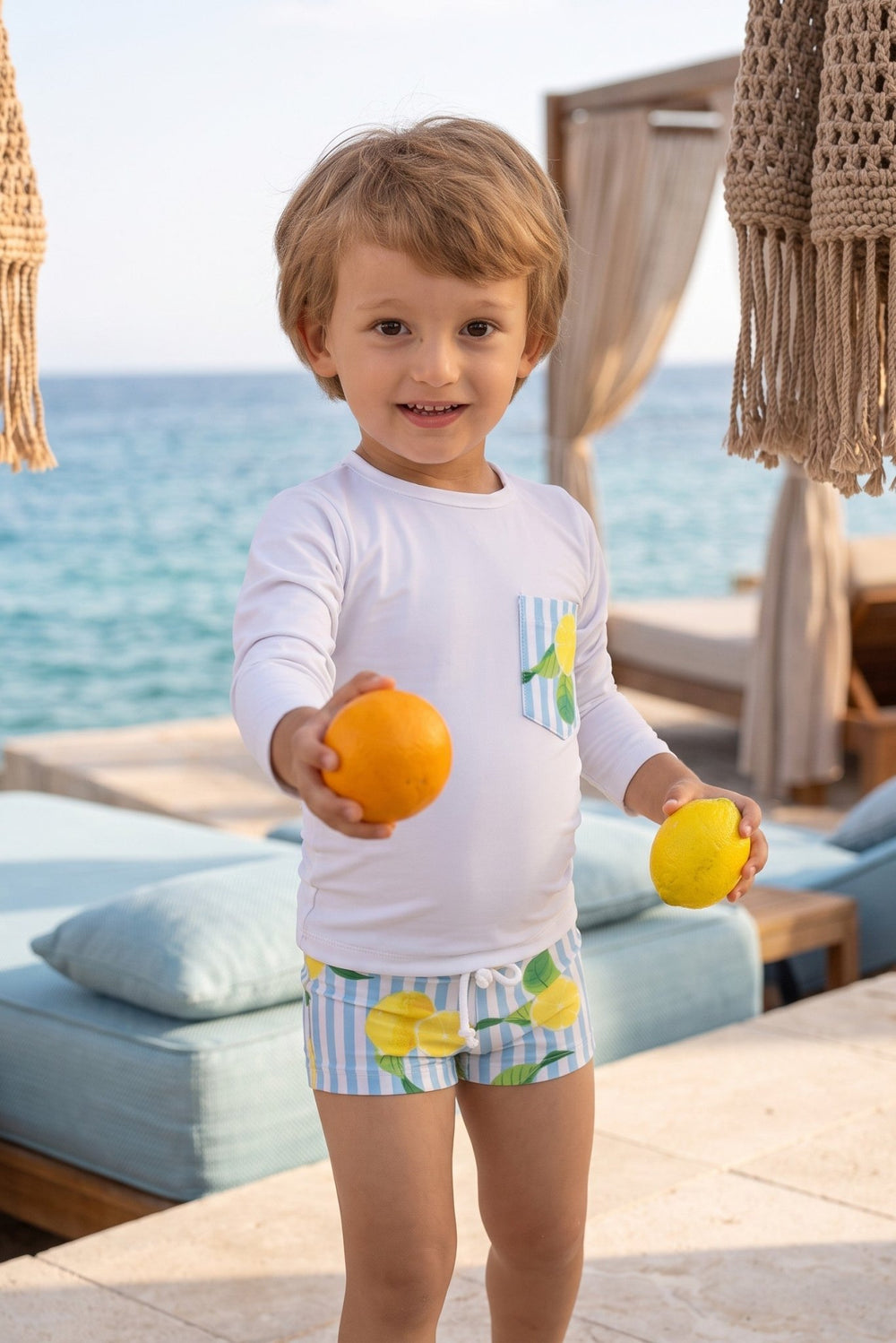 Meia Pata LEMONS Lycra Swim Top - Millie and John