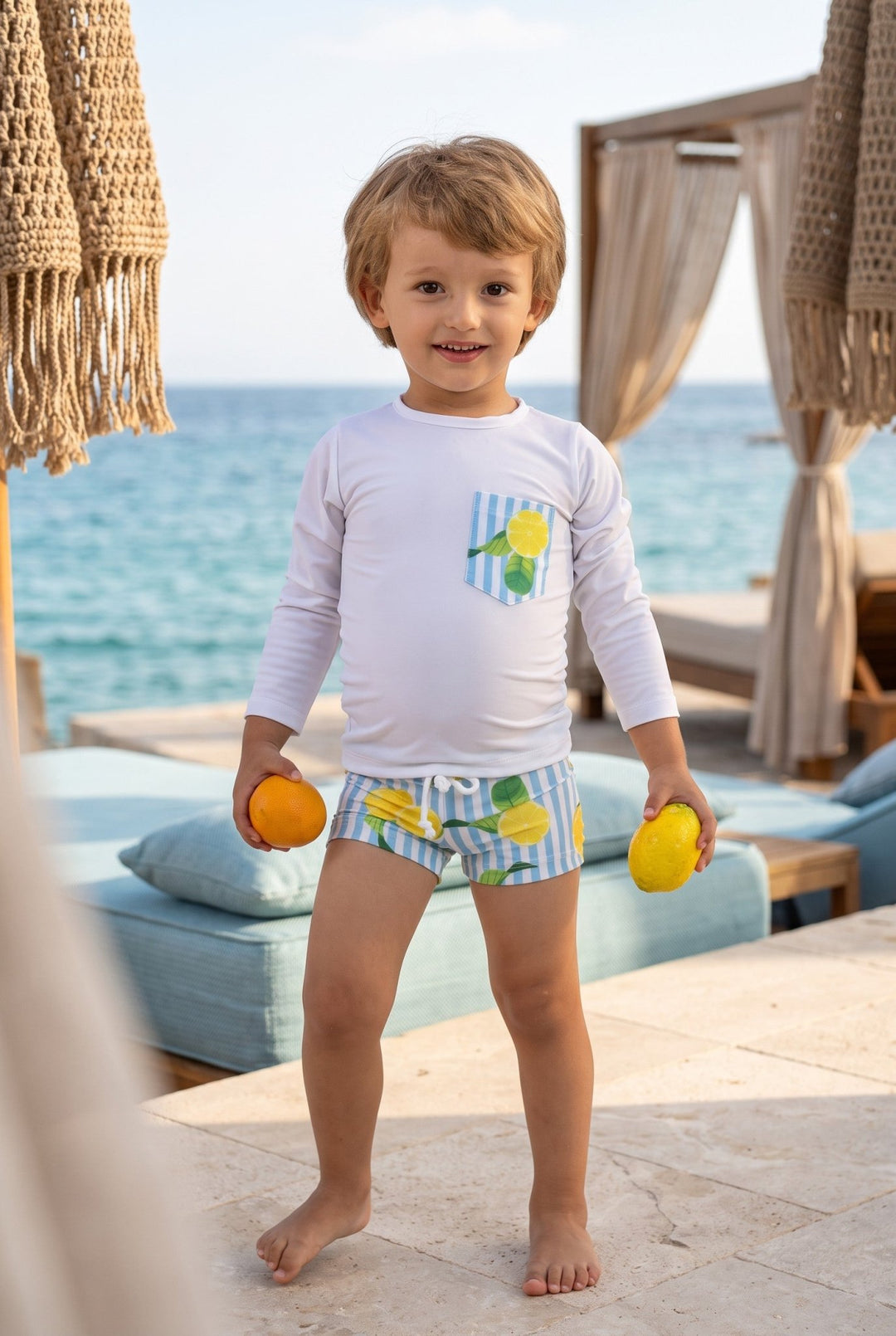 Meia Pata LEMONS Lycra Swim Top - Millie and John