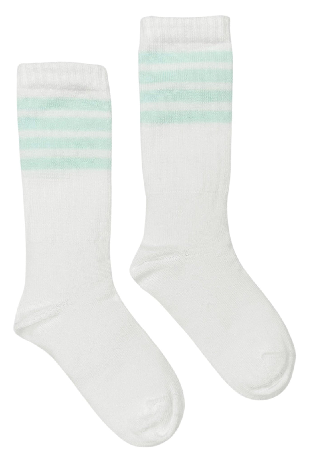 Meia Pata Mint Stripe Knee High Sport Socks - Millie and John