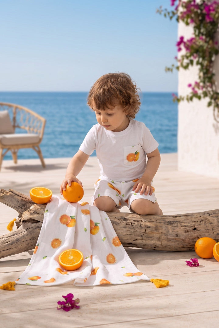 Meia Pata ORANGES T-Shirt - Millie and John